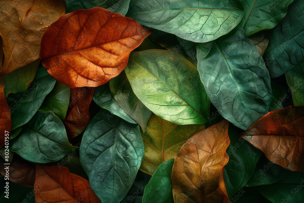 Dynamic splashes of color emanating from tobacco rustica leaves, suggesting their use in energetic cleansing rituals,