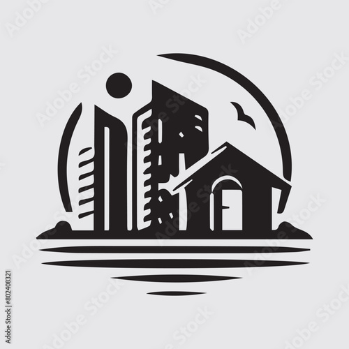 Icon and logos. house  browser homepage pictogram  real estate  and building logo designs