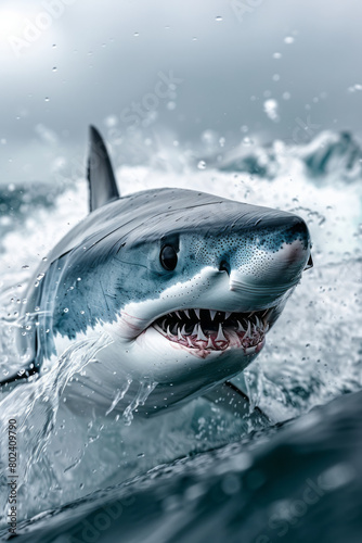 Mako shark accelerating quickly as it chases down its fish prey, © Natalia