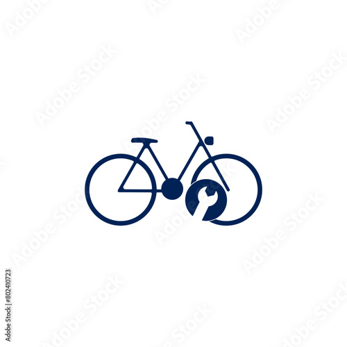 Bicycle, bike repair service icon isolated on white background