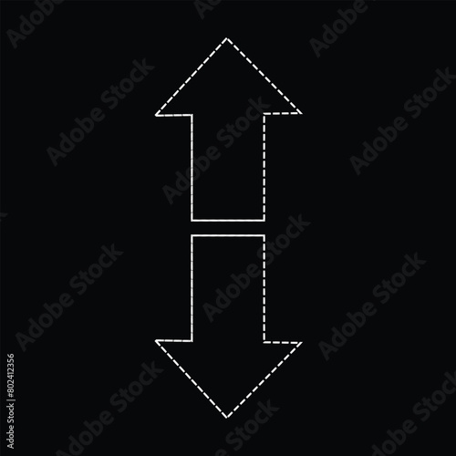 
UP and down arrow icon. swap up and down arrow one line bank and finance icon