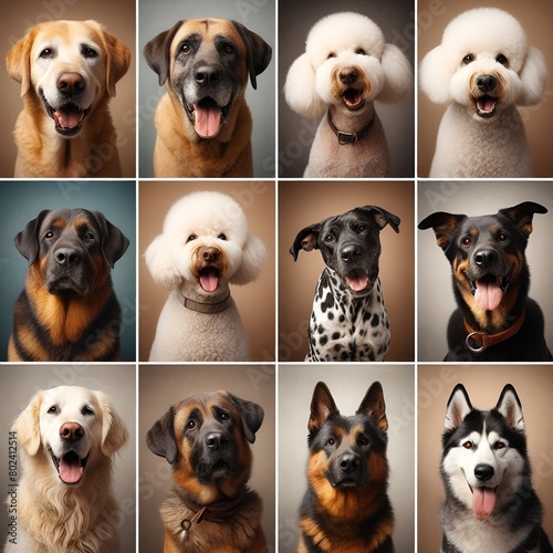 collage of dogs