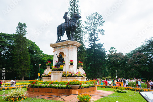 Statue of Kempegowda the man who built the city Bengaluru, Karnataka, India. photo