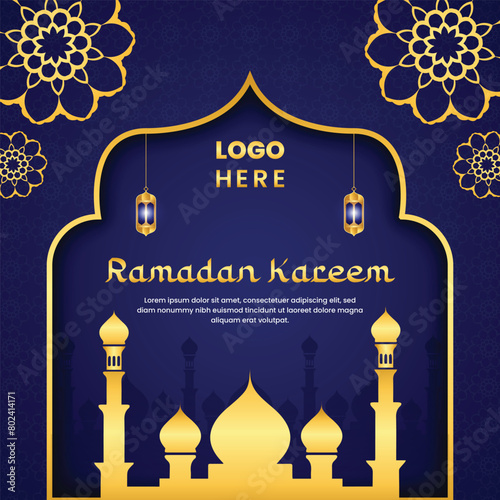 a vector template of ramazan kareem banner design 