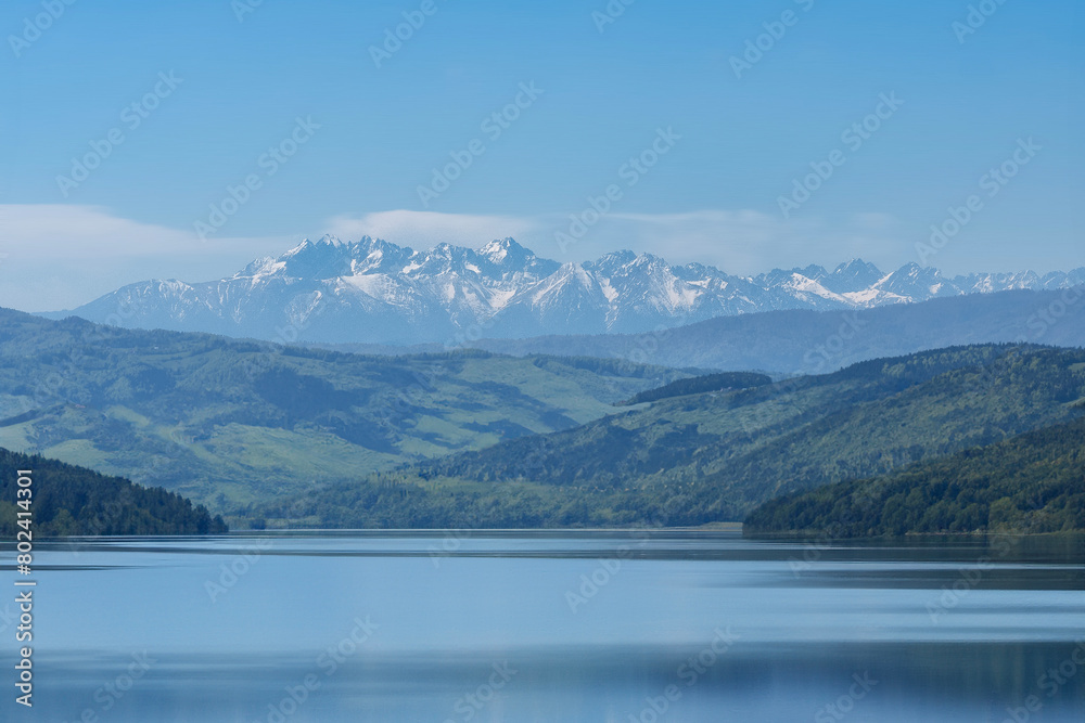 lake and mountains