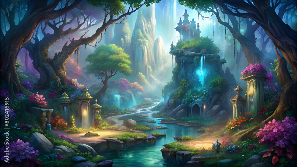 mystical serenity in the enchanted forest mystical serenity in the enchanted forest
