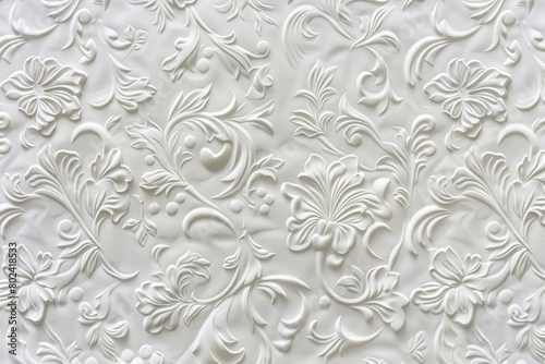 White background with beautiful white embossed pattern.