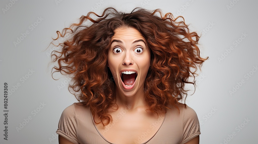 Woman Expressing Surprise. Generative AI Woman Expressing Surprise. Generative AI
