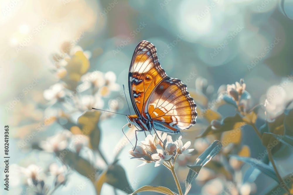 Butterfly on Blossoms Butterfly on Blossoms