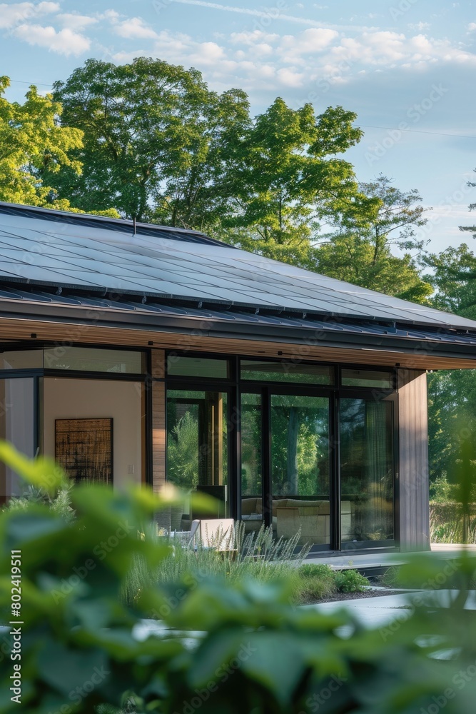 Harnessing the Suns Power: A Modern House With Solar Panels Harnessing the Suns Power: A Modern House With Solar Panels