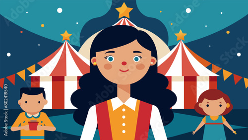 A movie about a girl with OCD who uses her organizational skills to become a successful circus performer and teaches others about the disorder.. Vector illustration