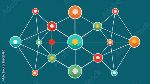 An interconnected web diagram with each node representing a different social group and the connections between them showing the spread of the rumor.