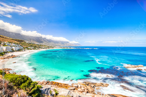 Clifton Beach view in Cape Town during a Sunny Day photo