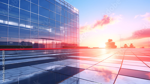 office building,Blurred glass wall of modern business office building,modern architecture, urban skyline