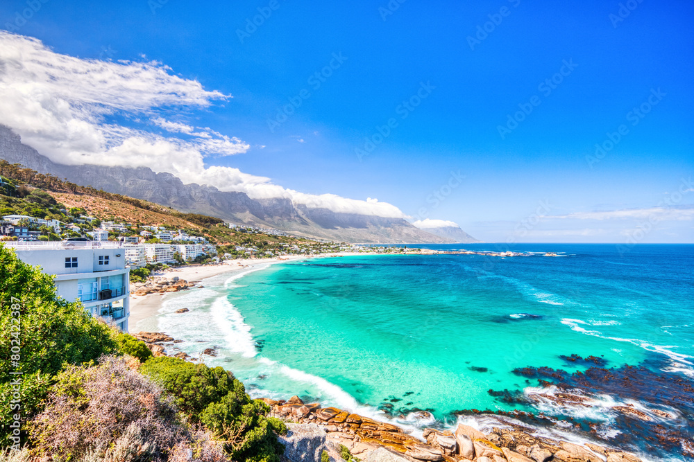 Clifton Beach view in Cape Town during a Sunny Day
