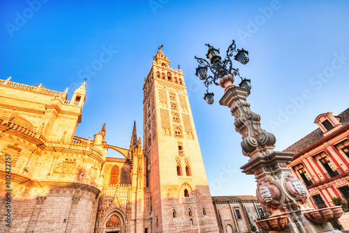 Seville Cathedral and Giralda Tower at Sunrise, Seville