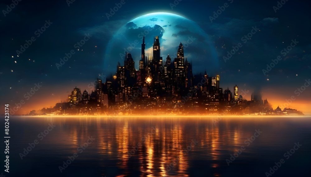 Das Märchen der Nachtstadt. Wallpaper für Computer 8. Das Märchen der Nachtstadt. Wallpaper für Computer 8.