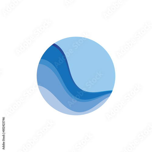 wave background vector of nature template design illustration