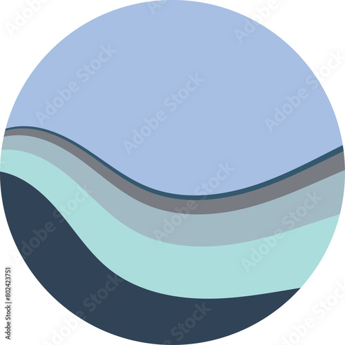 wave background vector of nature template design illustration