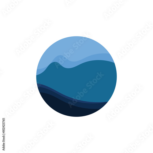 wave background vector of nature template design illustration