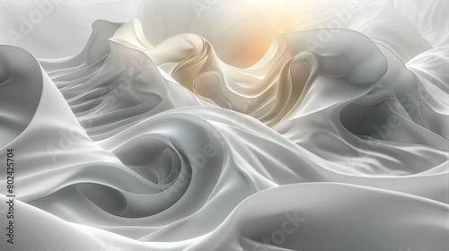Close Up View of White Fabric