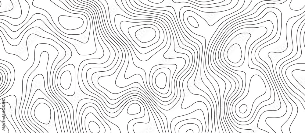 White background topography contour map with black curve lines .luxury topographic wavy pattern and geographic grid map design . White background topography contour map with black curve lines .luxury topographic wavy pattern and geographic grid map design .