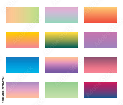 a vector design for a colorful gradient set 