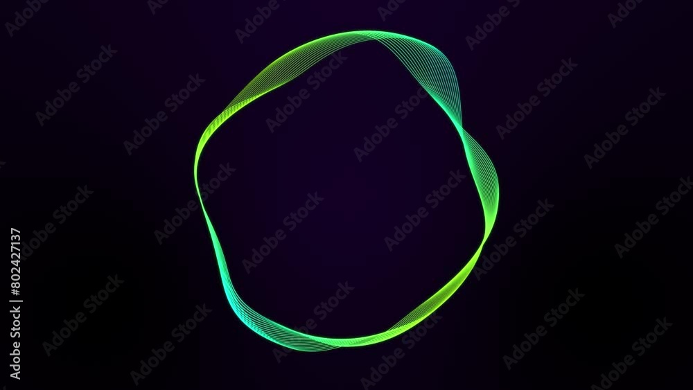 Abstract circle animation with geometric ripple effect for intro and background loop in 4K UHD.