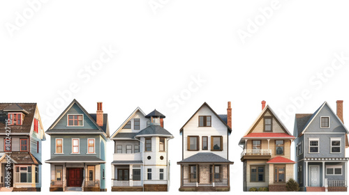 Houses on transparent background