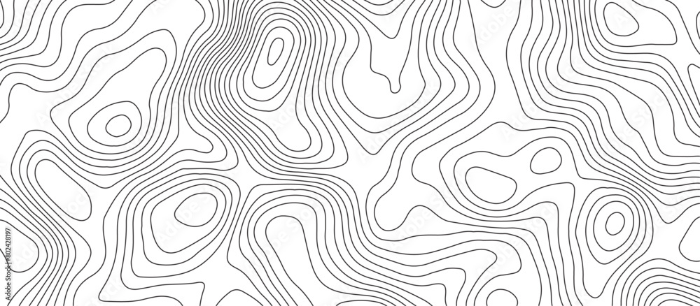 White background topography contour map with black curve lines .luxury topographic wavy pattern and geographic grid map design . White background topography contour map with black curve lines .luxury topographic wavy pattern and geographic grid map design .