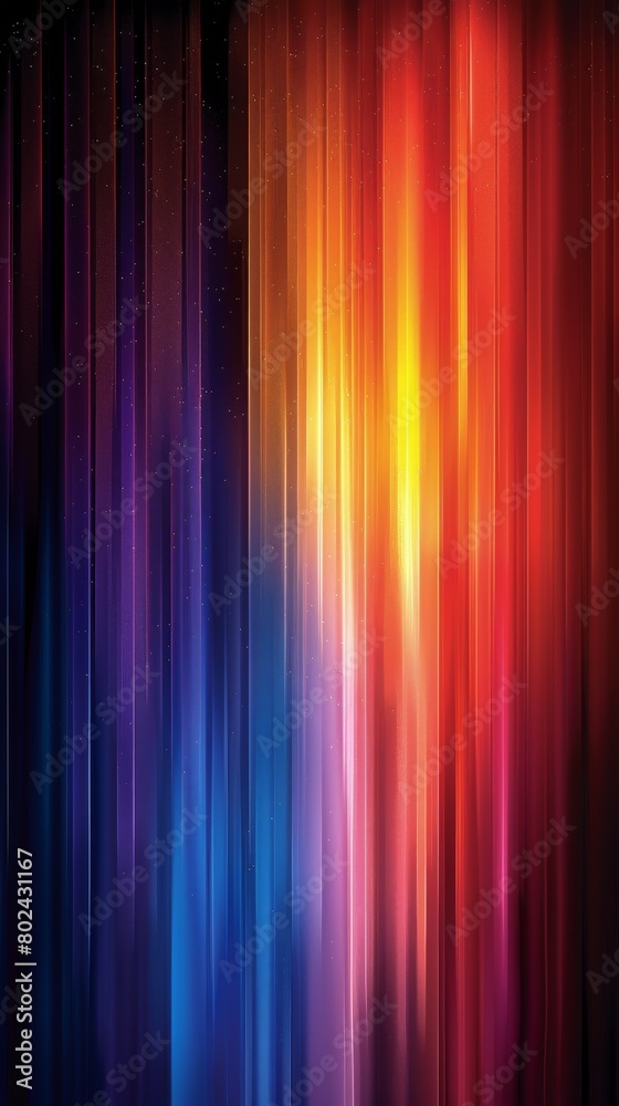 Rainbow Colored Background With Stars and Lines