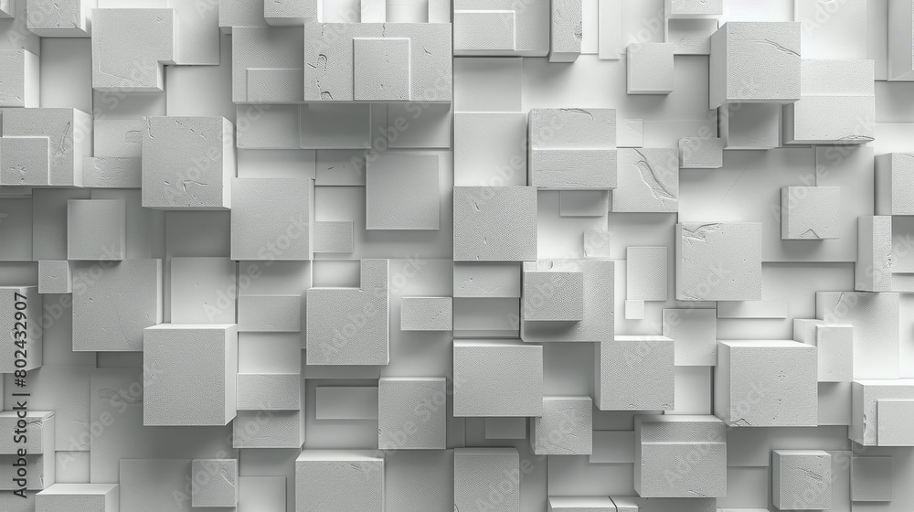 White Wall With Geometric Shapes White Wall With Geometric Shapes