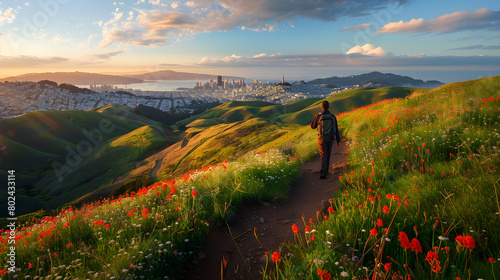 The Unspoiled Beauty of San Francisco's Hiking Trails: A Blend of Urban Cityscape and Untouched Nature. photo