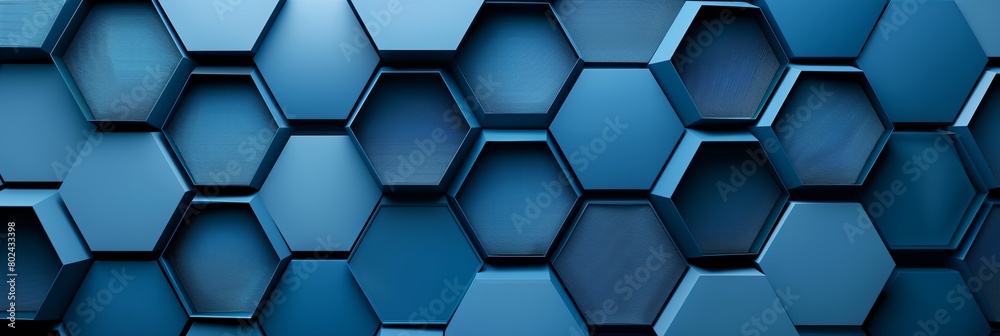 blue hexagonal wall with a bunch of hexagons