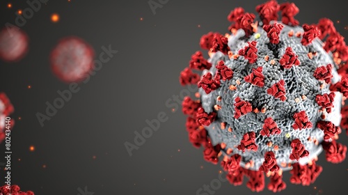 A colorful image of a virus