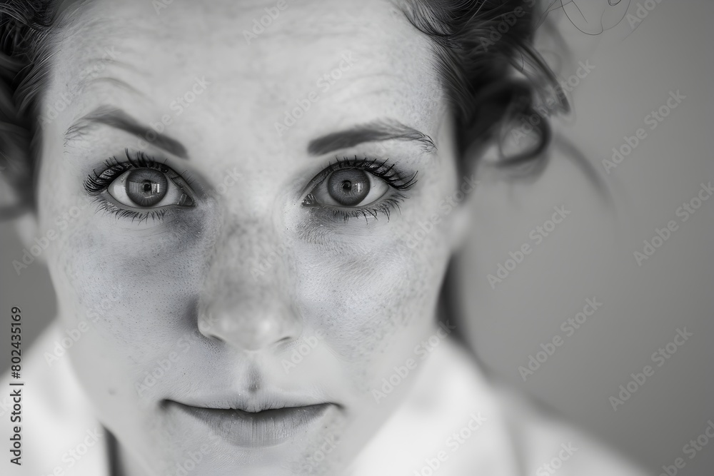 Fototapeta premium A Scientist s Curious Gaze Reflecting Their Thirst for Knowledge and Discovery