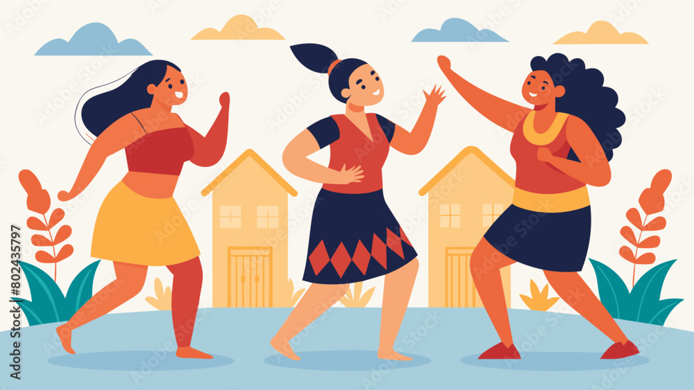 In a traditional Maori community in New Zealand individuals with dyspraxia excelled in traditional dances and performances where their natural sense. Vector illustration