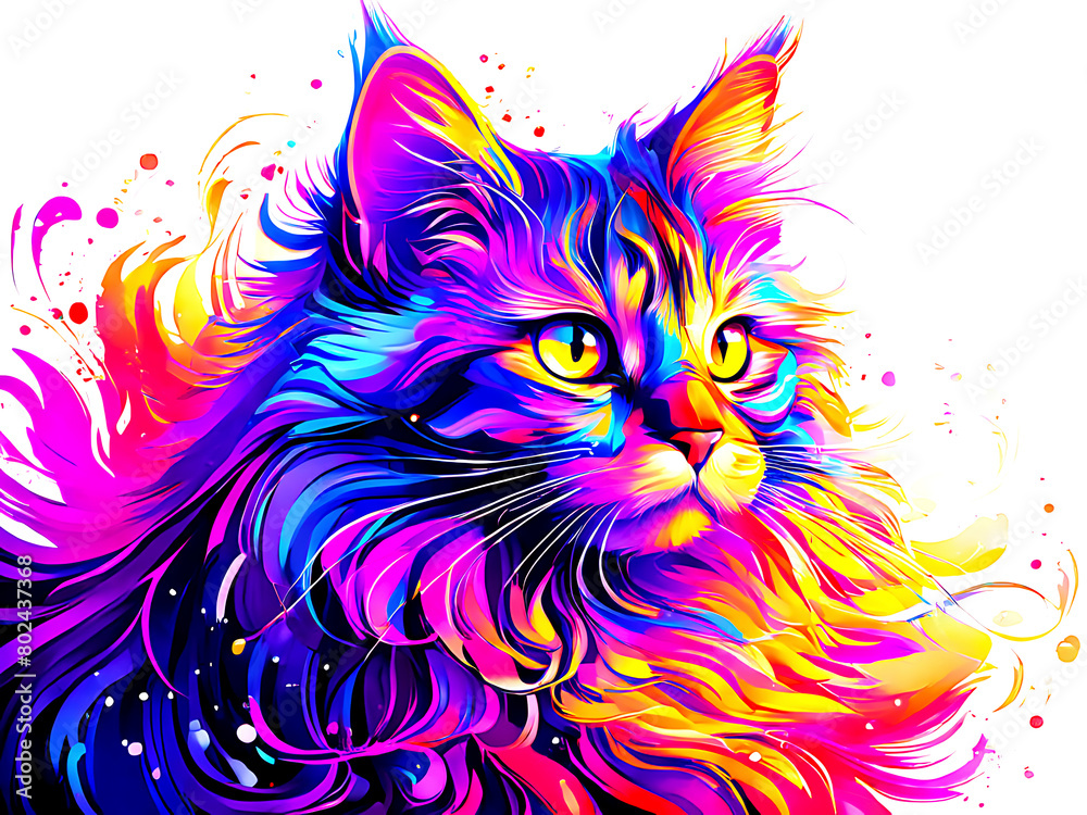 Abstract animal pictures, colorful and beautiful.