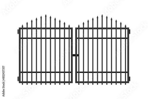 Metal gate - vector illustration, fence