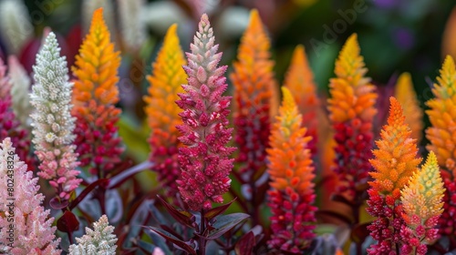 The soka ornamental plant has a feature, namely its beautiful flowers and various colors such as red, yellow, orange, pink and white. photo