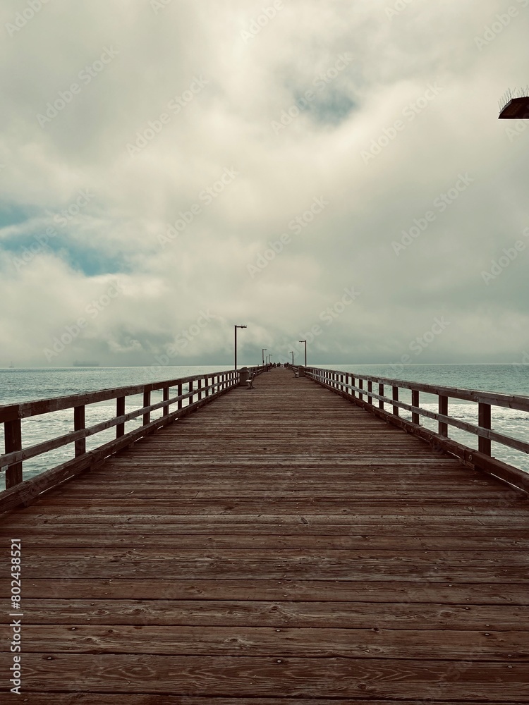 Fototapeta premium wooden bridge over the sea