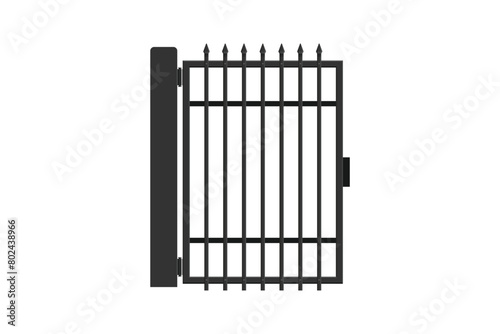 Metal gate - vector illustration, fence