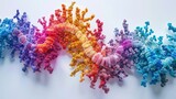 3D rendering image depicting the evolutionary changes in chromosome number, structure, and organization across different species and taxa