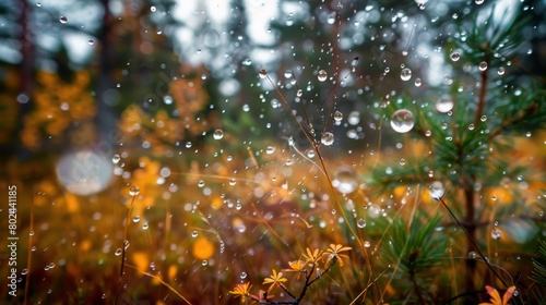 It rains in Norway so often that you can catch beautiful drops in nature.