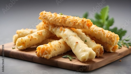 Arranged in a tempting display, the cheese sticks are isolated on a clear background, making them ideal for use as a cutout or clipart in various design projects. Whether you're creating a menu for a 