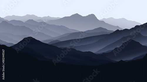 The Mountains in the Mist, A Shrouded Landscape of Mystery, Foggy Mountains Beckon, An Exploration of the Hidden Landscape