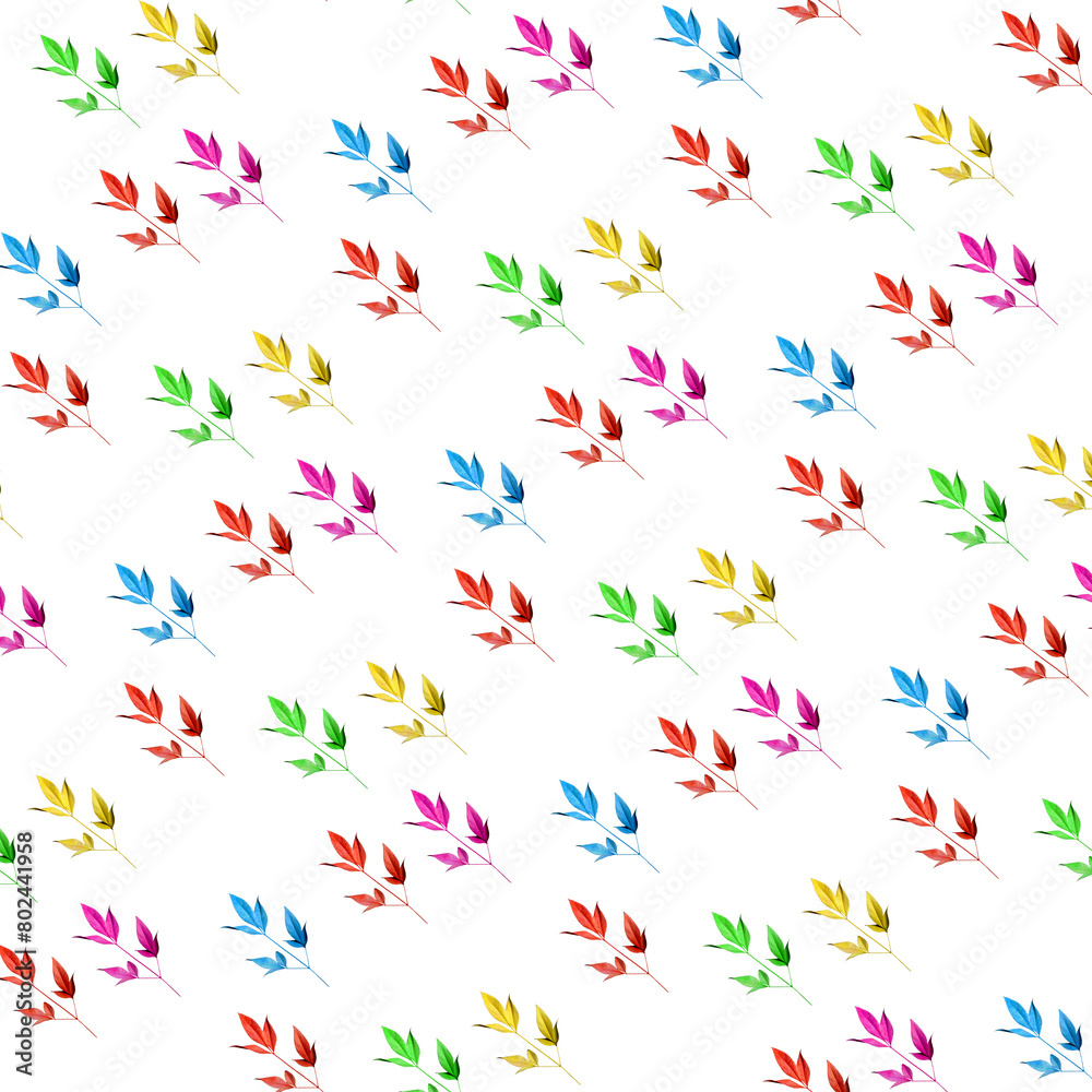 Abstract pattern from dried multicolor leaves isolated on a white background. Abstract pattern from dried multicolor leaves isolated on a white background.