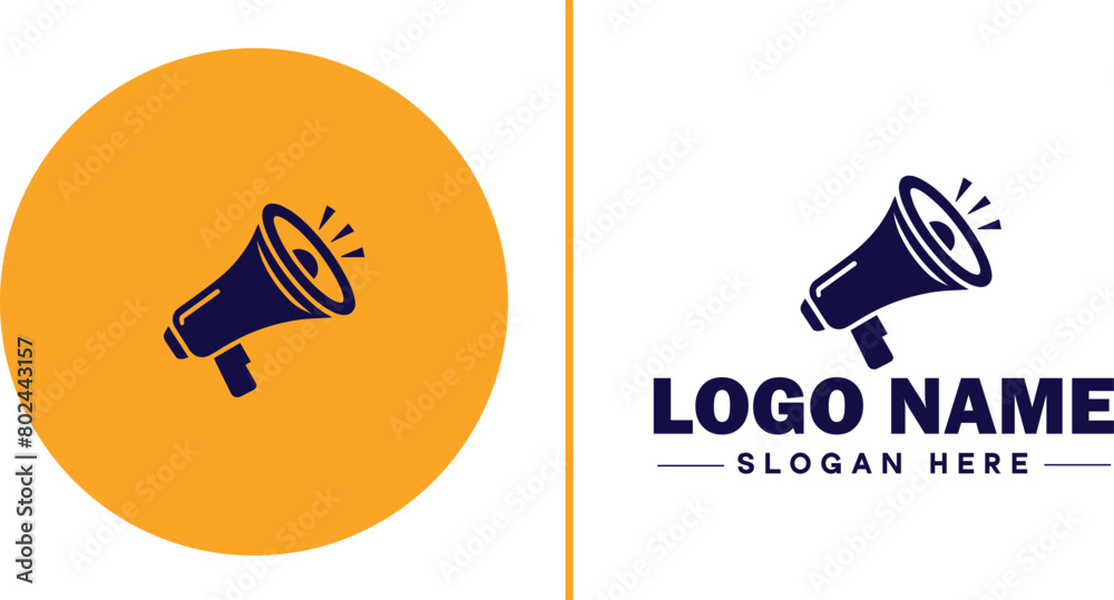Megaphone icon speaker talk chat social logo app UI modern flat business vector logo Megaphone icon speaker talk chat social logo app UI modern flat business vector logo