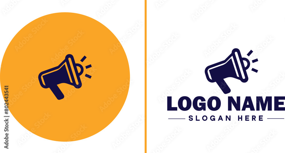 Megaphone icon speaker talk chat social logo app UI modern flat business vector logo Megaphone icon speaker talk chat social logo app UI modern flat business vector logo