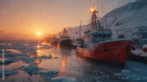 A captivating real-photo shot showcasing the natural allure and elegance of frozen seafood processing for global export